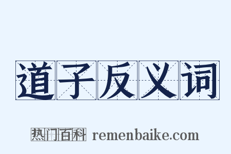 道子反义词是什么意思的图片
